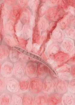 ALLY LONG SLEEVE FLOWER DRESS - veiled rose
