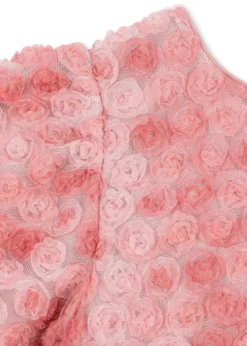 ALLY LONG SLEEVE FLOWER DRESS - veiled rose