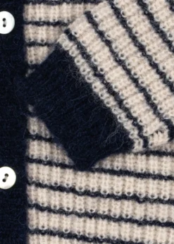 BARLI CARDIGAN - navy stripe