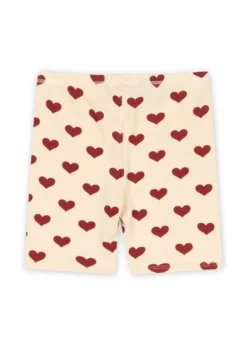 BASIC KORTE LEGGINGS - amour rouge
