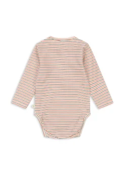 Basic Langærmet Body - stripe tricolore petit