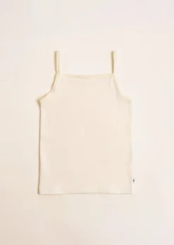 BASIC 2 PACK STRAP TOPS GOTS - cherry/pearled ivory