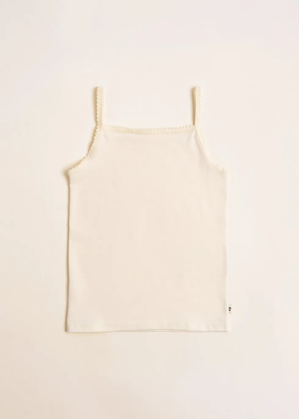 BASIC 2 PACK STRAP TOPS GOTS - cherry/pearled ivory