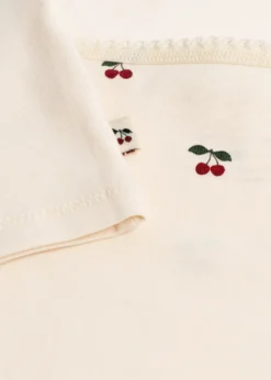 BASIC 2 PACK STRAP TOPS GOTS - cherry/pearled ivory