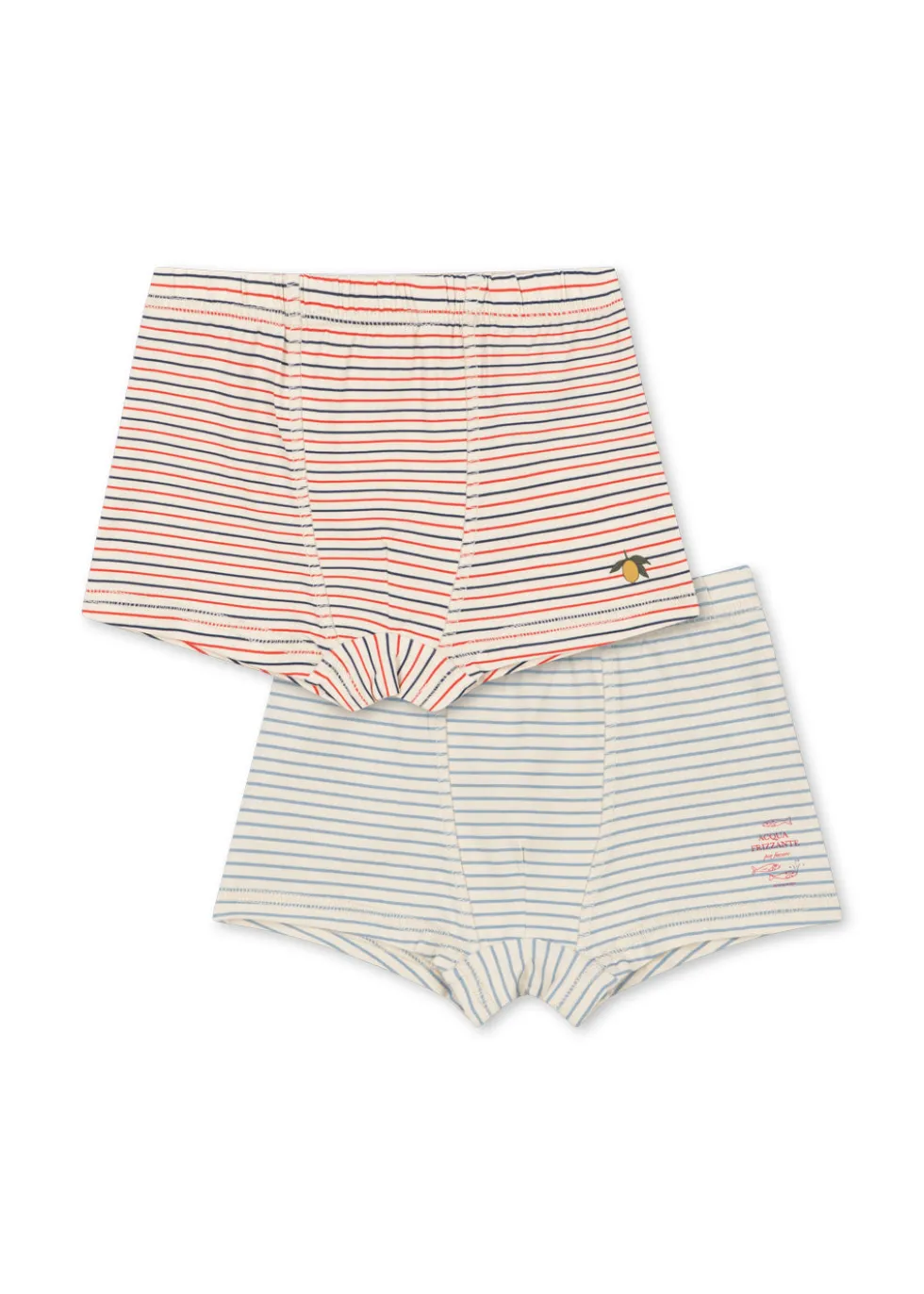 Basic 2 Pak Boxers - stripe bluie/stripe tricolore petit