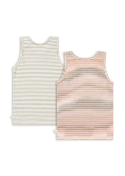 Basic 2 Pak Undertrøje - stripe bluie/stripe tricolore petit