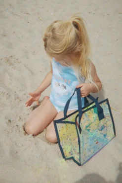 BEACH TASKE - navy dot