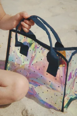 BEACH TASKE - navy dot
