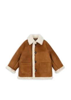Bonne shearling frakke - cognac