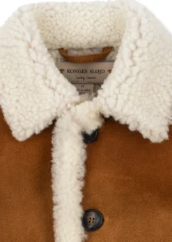 Bonne shearling frakke - cognac