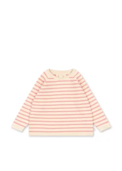 BUMA KNIT SWEATER - peony butter stripe