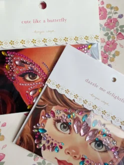 butterfly face jewels - multi