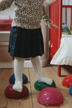 CHECKY PLEAT SKIRT - green check