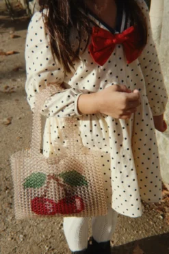 CHERRY PERLA HAND BAG - cherry