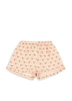 coco shorts - cherry pink motif