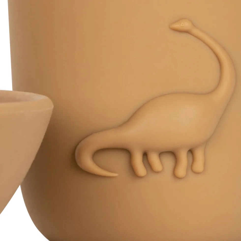 dino kop og tallerken - almond