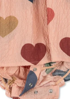 elin romper - coeur rose coloré
