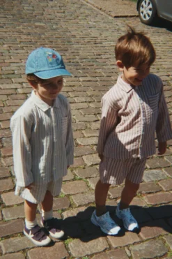 ELY SHORTS - red stripe