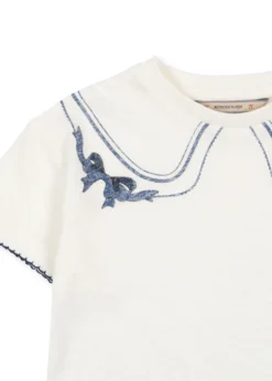 era t shirt - off white/bow collar