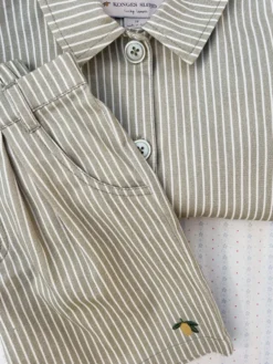 frankie overshirt - tea stripe