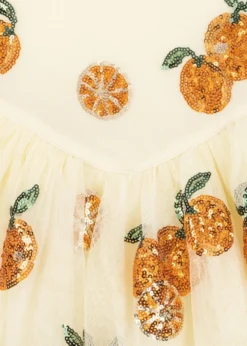 HEARTLILY KJOLE - arancia sequin