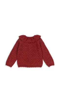 Holiday Cardigan - red dahlia