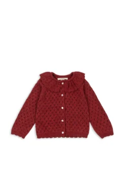 Holiday Cardigan - red dahlia
