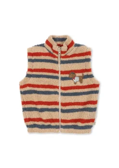 Jody Teddyvest - tangerine stripe