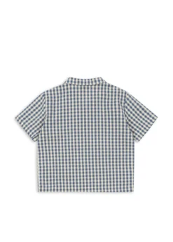 Kim kortærmet skjorte - captains blue check