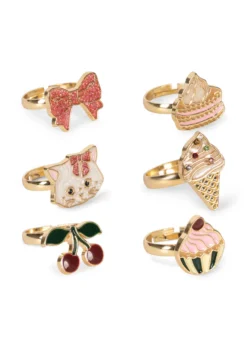 Kitty Sweets Ringsæt 6 Stk - gold