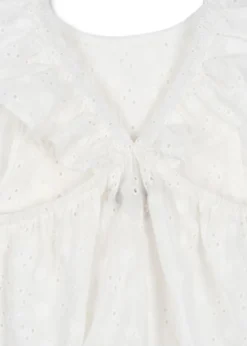 Lacey romper - optic white