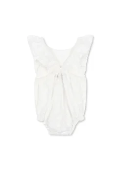 Lacey romper - optic white