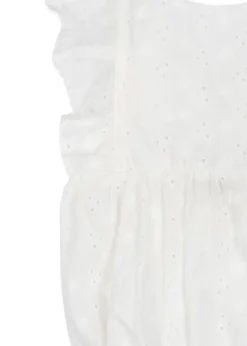 Lacey romper - optic white