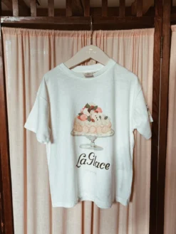 La Glace x ks kid tee - off white