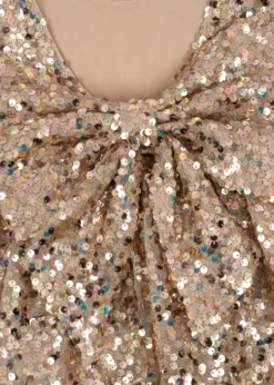 Lila kjole - gold glitter