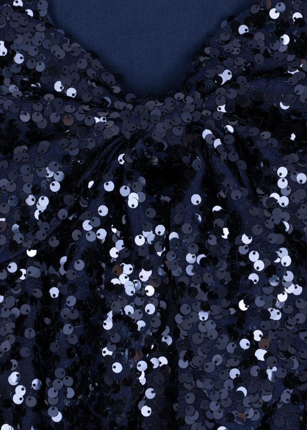 LILA SEQUINS BOW DRESS - total eclipse