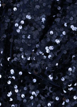 LILA SEQUINS BOW DRESS - total eclipse