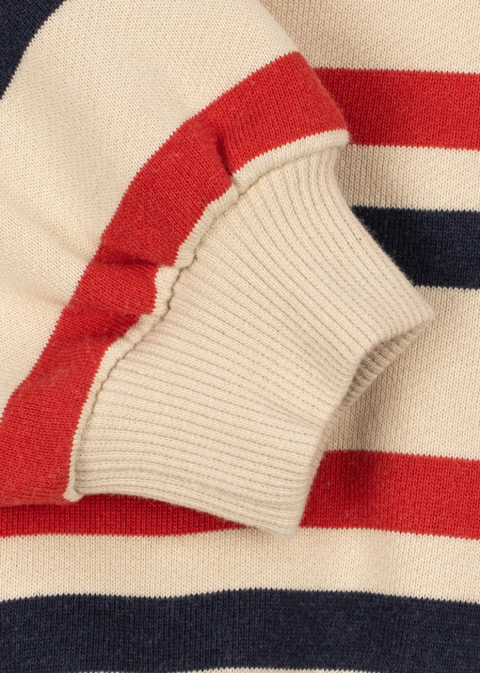 Lou Half Zip Sweatshirt - tangerine stripe