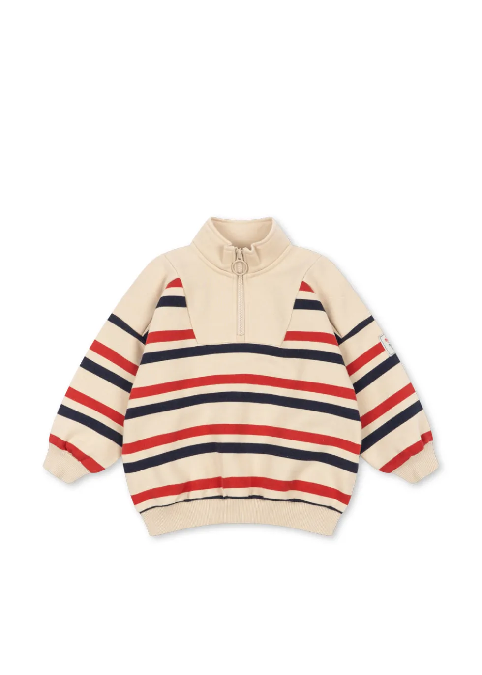 Lou Half Zip Sweatshirt - tangerine stripe