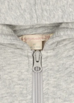 LOU PAILLET ZIP HÆTTETRØJE - grey melange