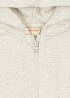 Loupy Zip Hættetrøje - off white melange