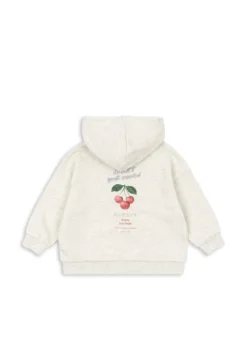 Loupy Zip Hættetrøje - off white melange