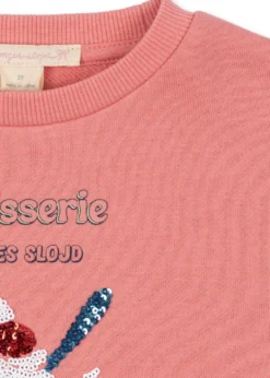 LOU SEQUIN SWEAT SHIRT - peach blossom