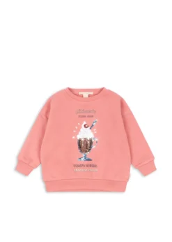 LOU SEQUIN SWEAT SHIRT - peach blossom