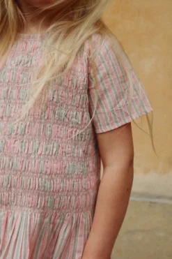 Luli Kjole - blush stripe