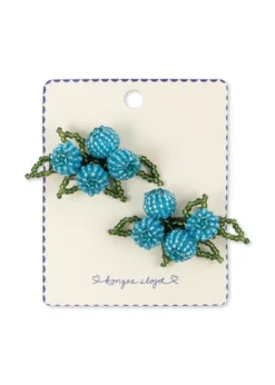 2 PACK BLUEBERRY BEADED HÅRKLIPS - blueberries