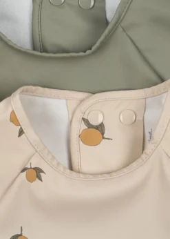 2 PACK DINNER BIB WITH SLEEVES - lemon
