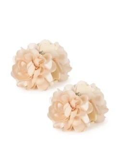 2 PACK FLOWER HÅRKLIPS - eggnog