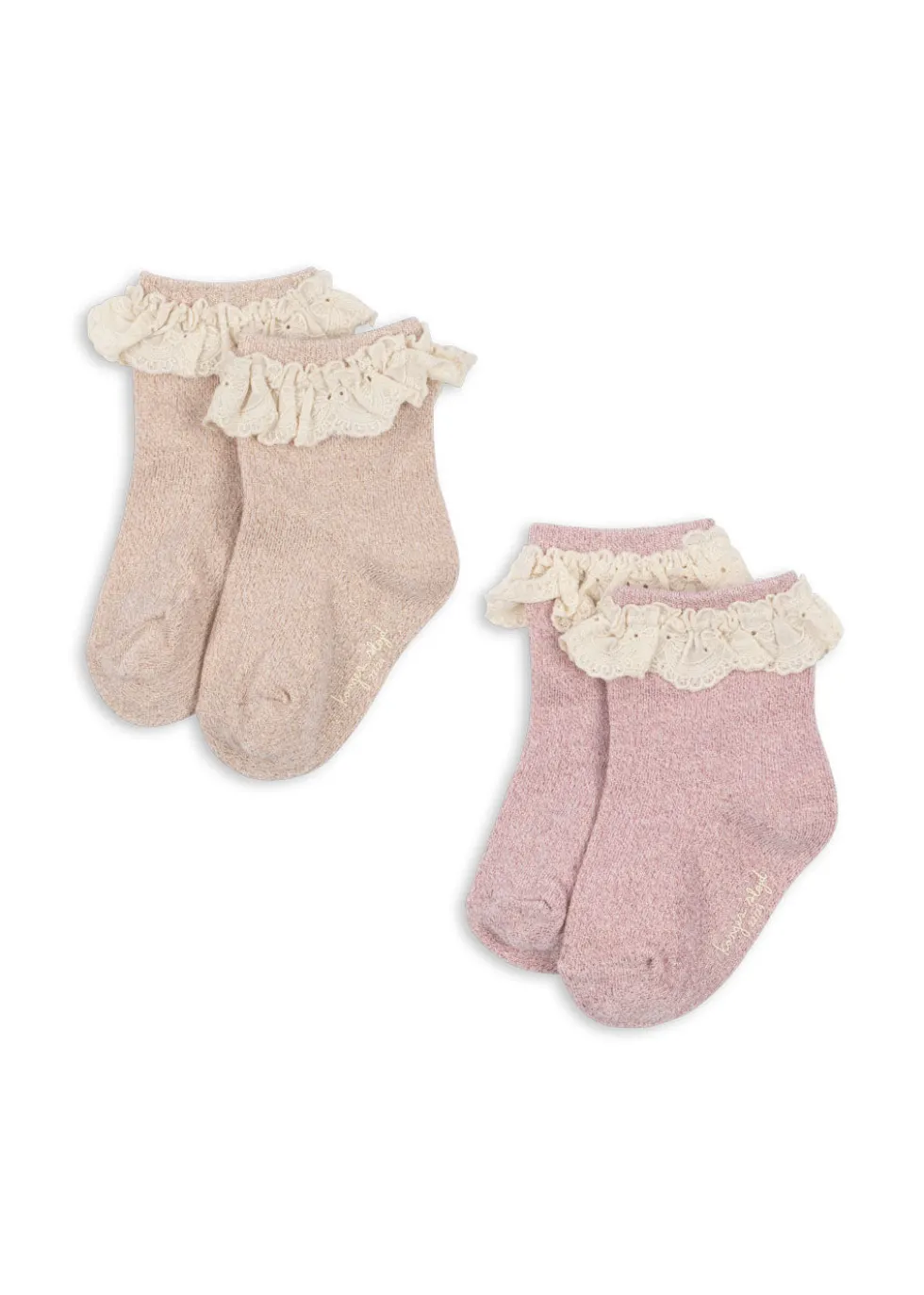 2 PACK GLITTER FLÆSESTRØMPER - rosette