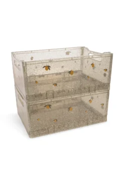 2 PACK GLITTER STORAGE BOX - sparkling blue